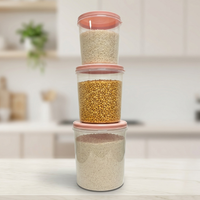 Round Plain Containers – Set of 3