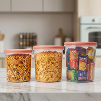 Round Plain Containers – Set of 3
