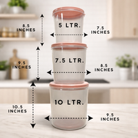 Round Plain Containers – Set of 3
