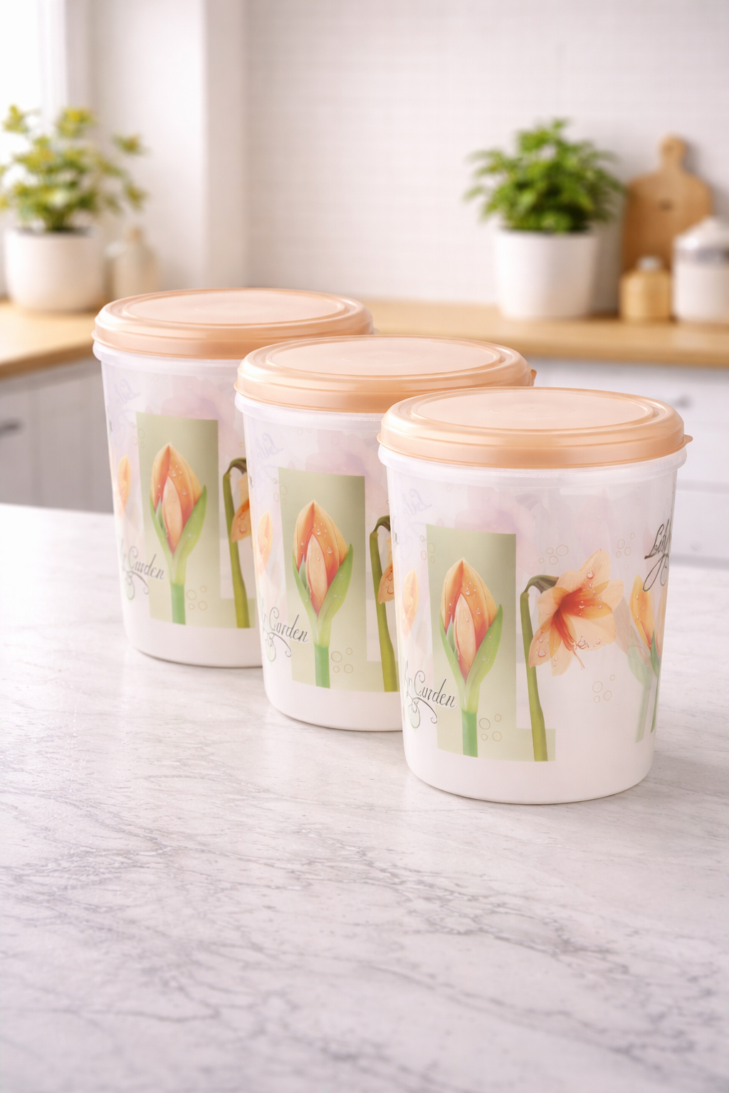 Round Printed Container – Set of 3